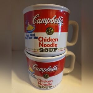 1997 Chicken Noodle Feel M'm' M'm' Better CAMPBELL's Westwood SOUP MUGS Set Of 2